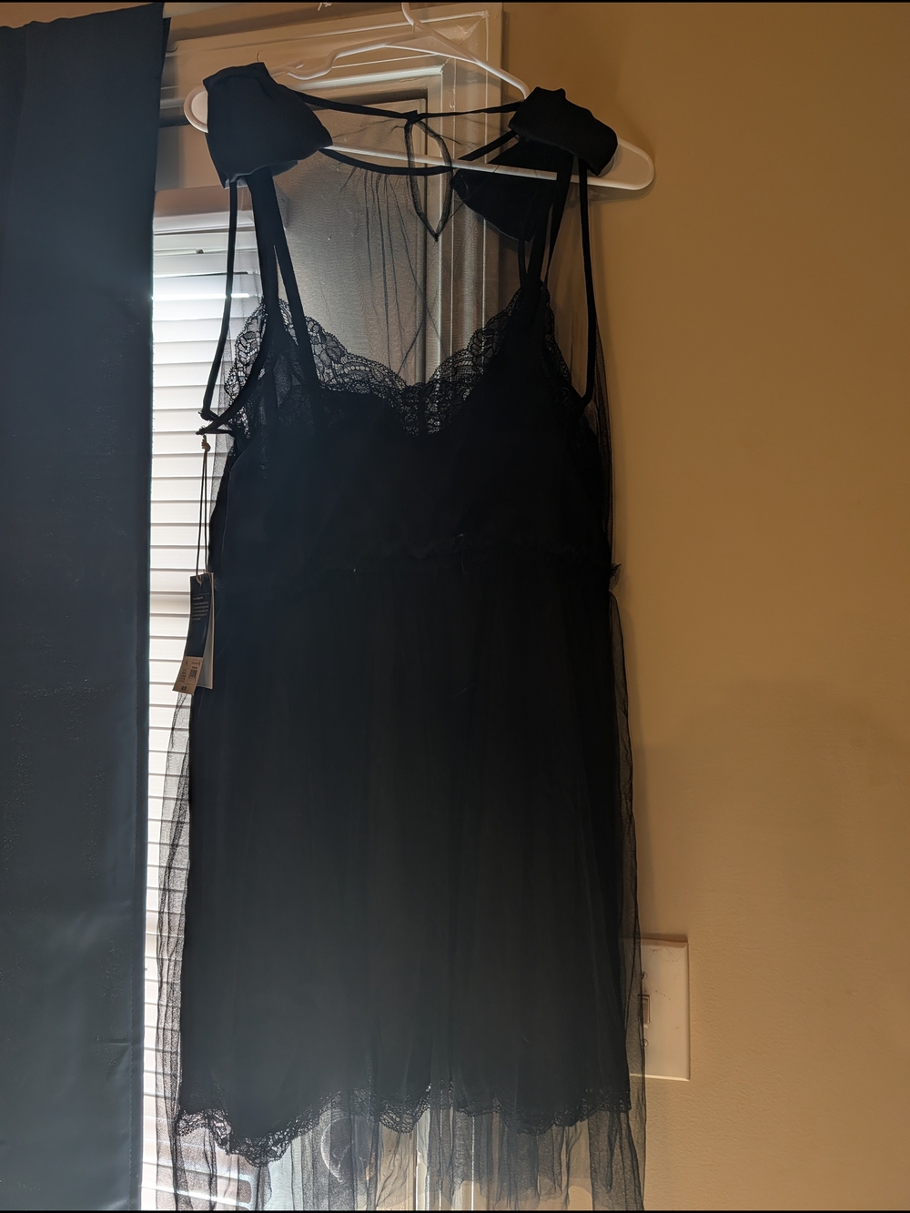 Target Rodarte  Black Lace-Trim Sheer Chemise